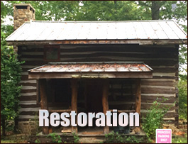 Historic Log Cabin Restoration  East Bend, North Carolina